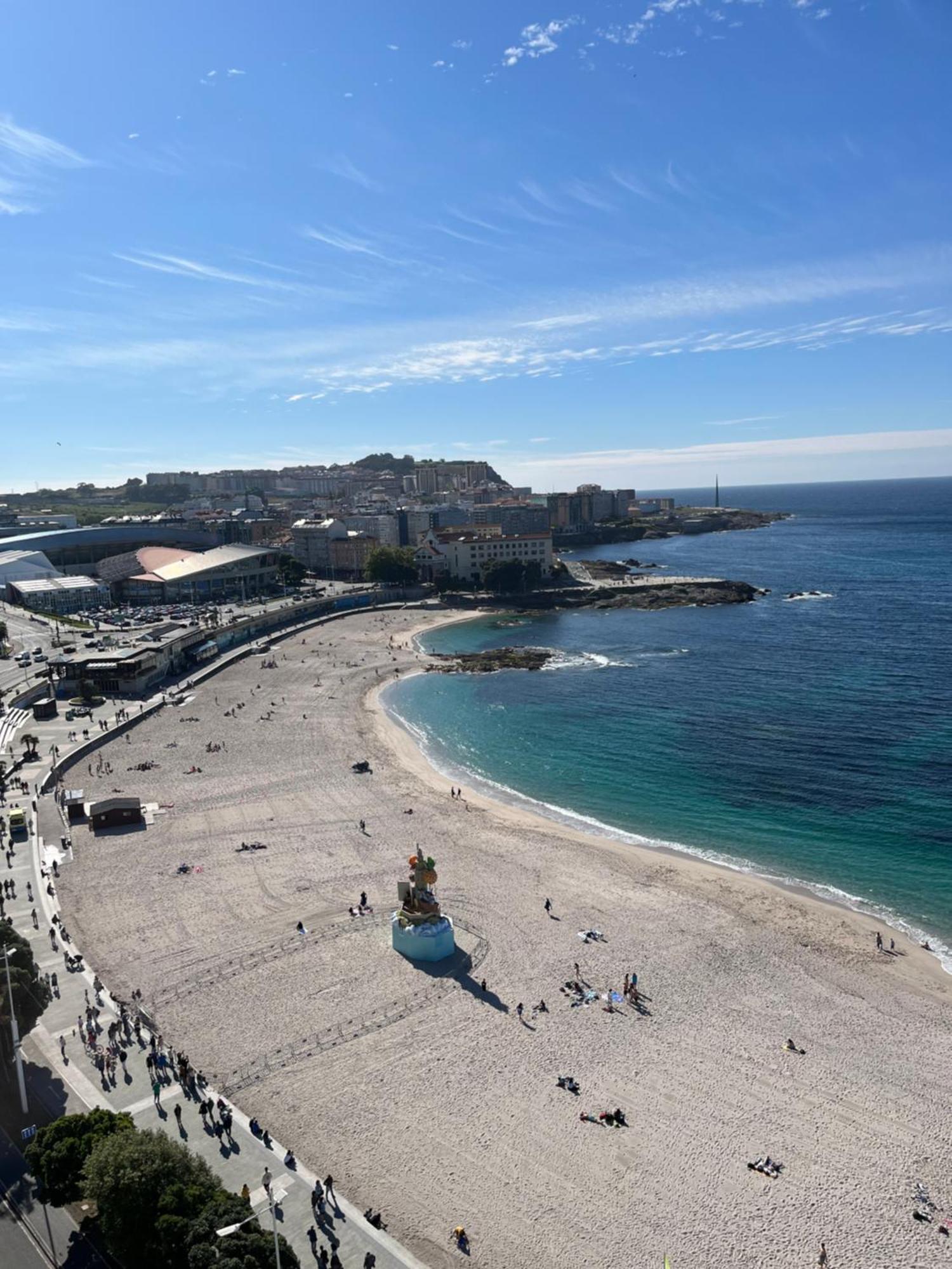 Primera Linea Playa Riazor A Coruña Exteriör bild