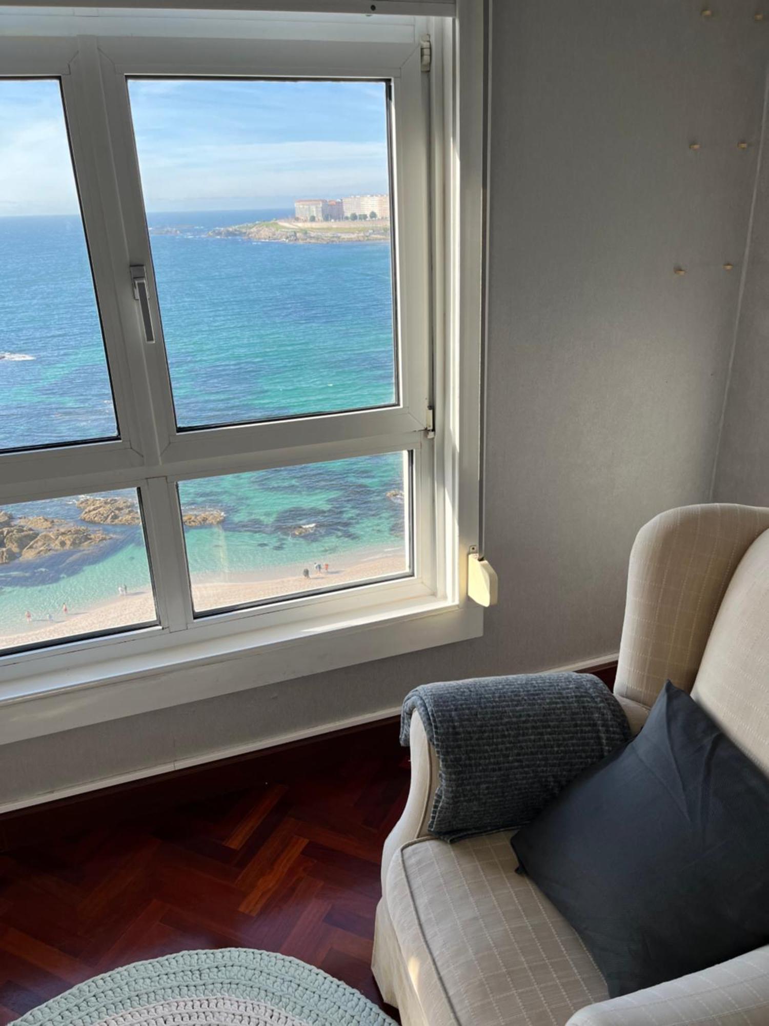 Primera Linea Playa Riazor A Coruña Exteriör bild